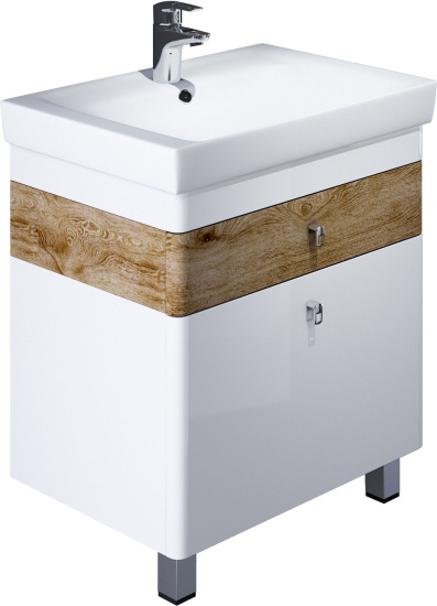 Тумба под раковину Iddis Carlow 70 напольная, белая, дерево
