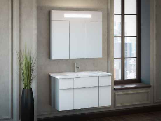 Зеркало-шкаф Opadiris Кристалл 90