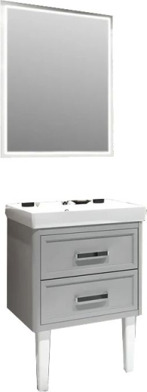 Мебель для ванной Opadiris Вегас 60, серая с опорами