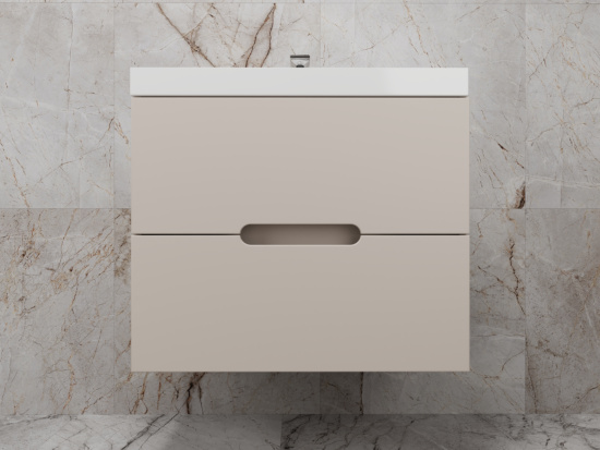 Тумба с раковиной Style Line Матис 70 подвесная, крем