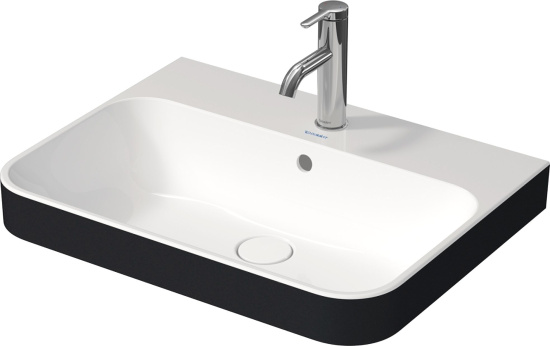 Столешница с раковиной Duravit Happy D.2 Plus 60, дуб карпентер, 120, без отверстий + тумба 80