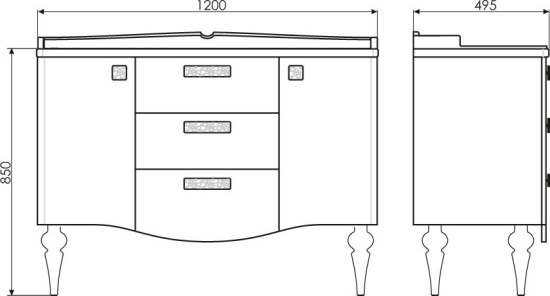 Тумба с раковиной Comforty Монако 120