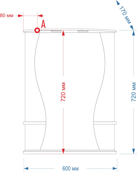 Зеркало-шкаф Misty Карина 60 R