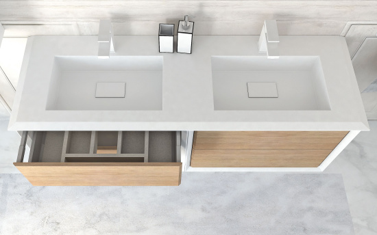 Тумба с раковиной Cezares Bellagio 140 rovere tabacco