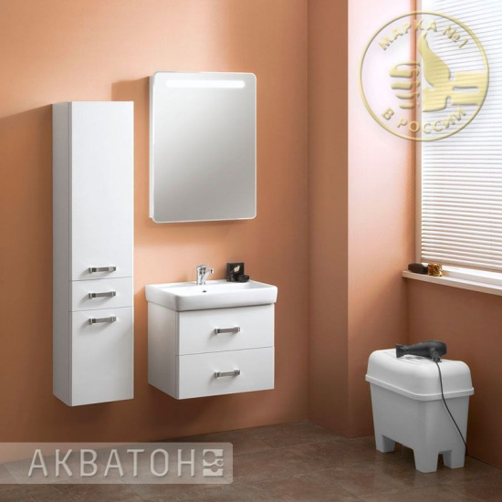 Тумба с раковиной Aquaton Америна 60 белая