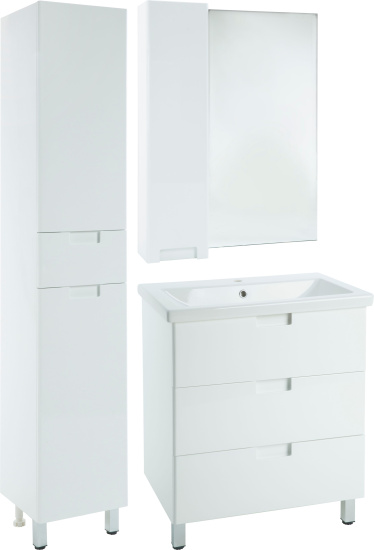 Тумба с раковиной Bellezza Пегас 80 напольная, белая