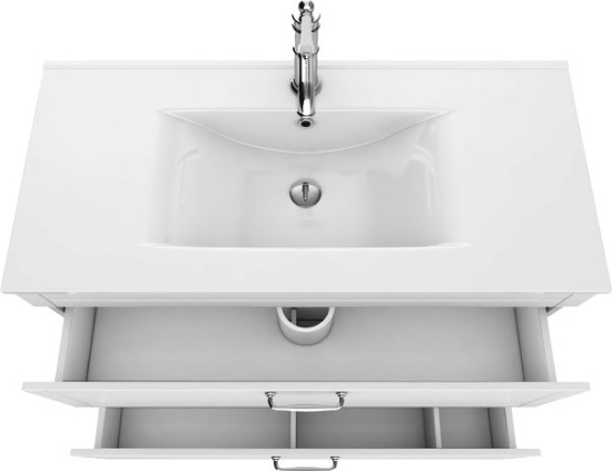 Тумба с раковиной Iddis Oxford 100, напольная, белая