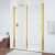 Душевая дверь в нишу Vegas Glass EP-F-1 115 09 crystalvision L профиль золото глянцевое, стекло crystalvision