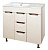 Тумба под раковину Misty Кристи 90 белая эмаль