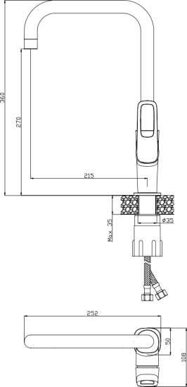 Смеситель для кухни Olive'S Artis 06432AT