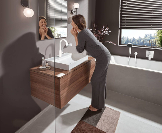 Смеситель для ванны Hansgrohe Vivenis 75415700 матовый белый