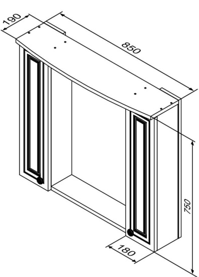 Зеркало Damixa RedBlu Palace One 85