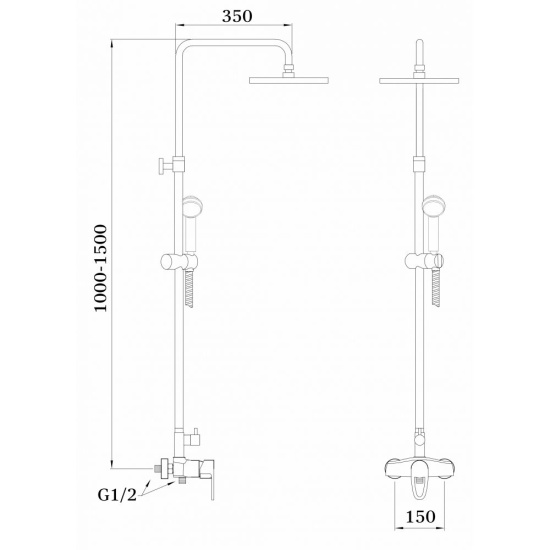 Душевая стойка Ganzer Leon GZ 10060
