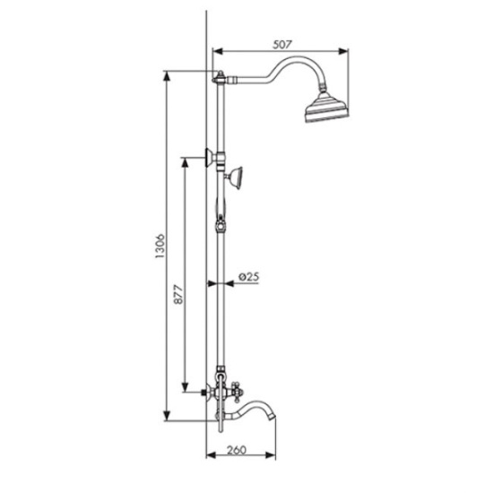 Душевая стойка Kaiser Carlson Style 44482-1