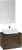 Мебель для ванной Villeroy & Boch Finion 80 walnut veneer, glass black matt, с настенным освещением