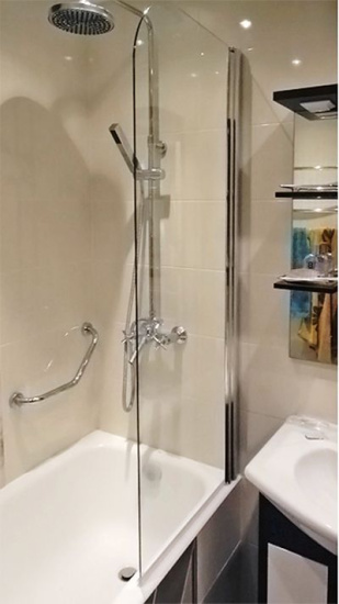 Шторка на ванну GuteWetter Lux Pearl GV-601 правая 50 см стекло бесцветное, профиль хром