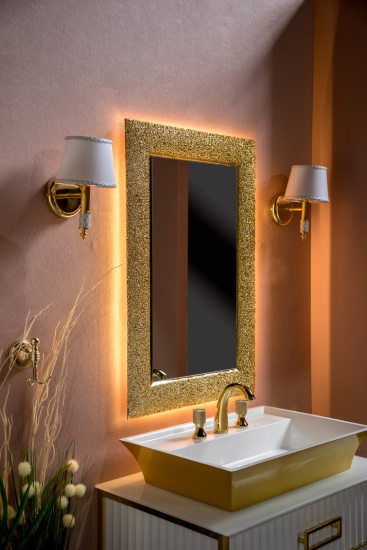 Зеркало Armadi Art NeoArt Linea 75x95 золото, с подсветкой