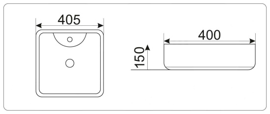 Накладная раковина CeramaLux 9443