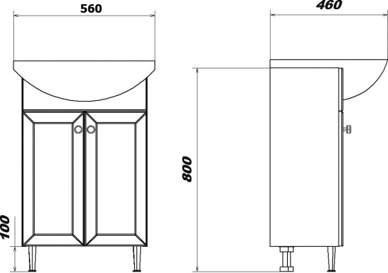 Мебель для ванной Sanstar Бриз 55
