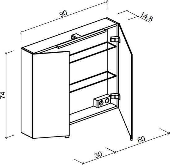 Мебель для ванной Sancos Libra 90 белый глянец