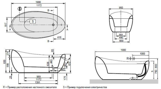 Квариловая ванна Villeroy & Boch Aveo New Generation UBQ194AVE9W1V-01