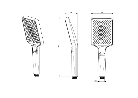 Лейка для душа Wonzon & Woghand WW-88SC08-BN