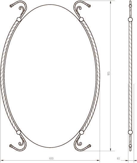 Зеркало Migliore Edera ML.EDR-60.333.DO золото