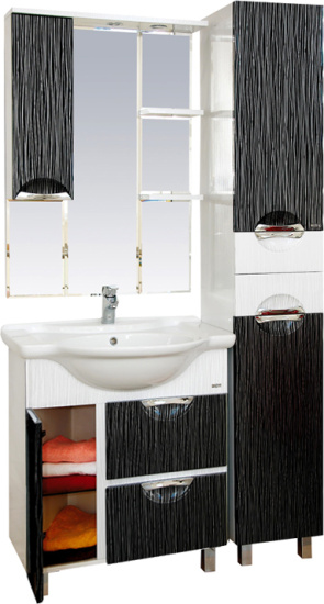 Зеркало Misty Лорд 75 бело-черный L