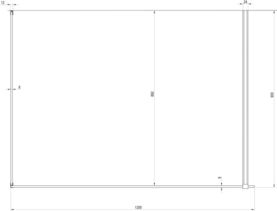 Душевая перегородка Ravak Walk-In Corner 120х90 + кронштейн 90 см, хром
