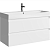 Тумба с раковиной Aqwella 5 stars Geometria 100 подвесная, 2 ящика, белая