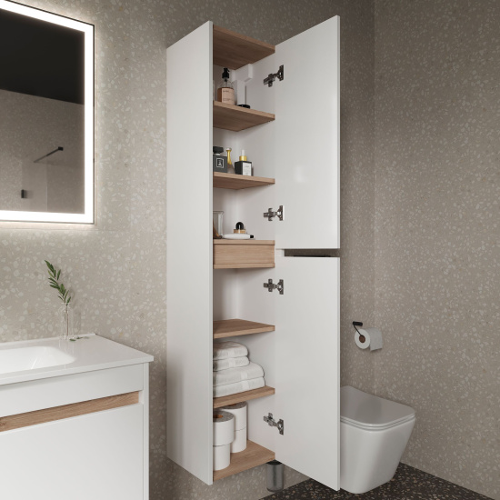 Шкаф-пенал Sancos Smart 35 белый глянец, подвесной
