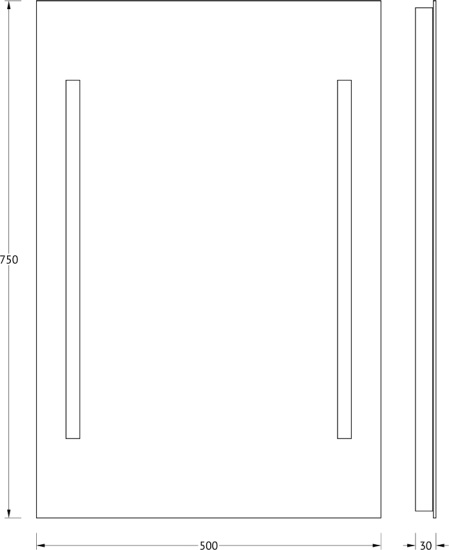 Зеркало Evoform Ledline BY 2113 50x75