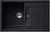Мойка кухонная Whinstone Коралл 1B 1D черный
