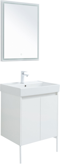 Мебель для ванной Aquanet Nova Lite 60 белый глянец, с дверками