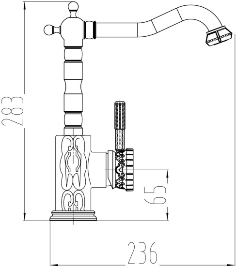 Смеситель для кухни Milacio Villena MC.509.BBR