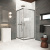 Душевой уголок Vegas Glass ZA Protec 70 11 01, профиль оружейная сталь, стекло прозрачное