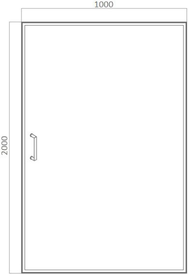 Душевая дверь в нишу Bravat Drop 100x200 распашная