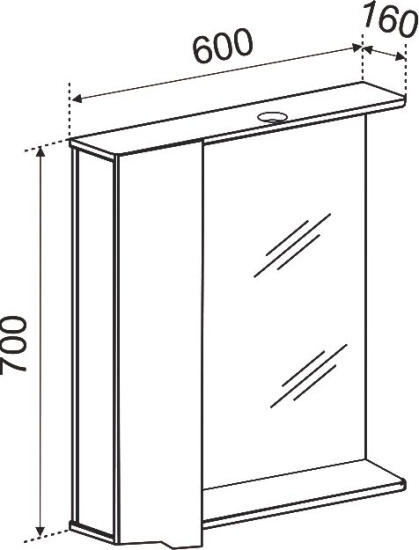 Зеркало Emmy Агата 60 L