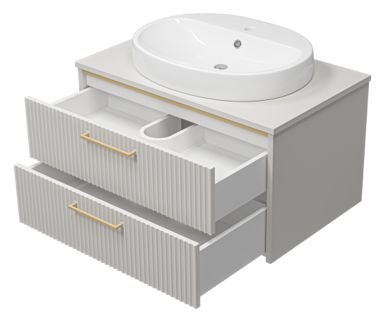 Тумба с раковиной Brevita Elche 80 подвесная