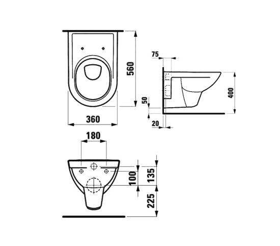 Унитаз подвесной Laufen Pro 2095.0.000.000.1
