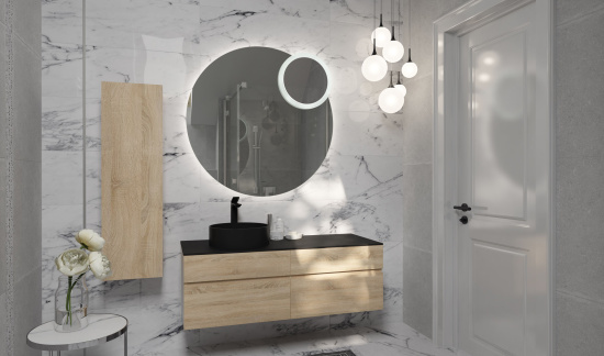 Тумба с раковиной Raval Decent 120 дуб сонома