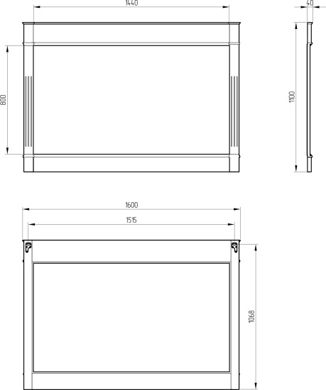 Зеркало Migliore Kantri 157x110 decape sabbia