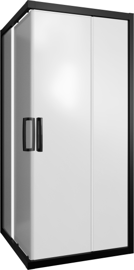 Душевой уголок Stworki Дублин 90x90 см профиль черный матовый, стекло матовое