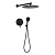Душевая система Filarete Roun FL1028BL, черный