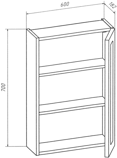 Шкаф Бриклаер Адель 60