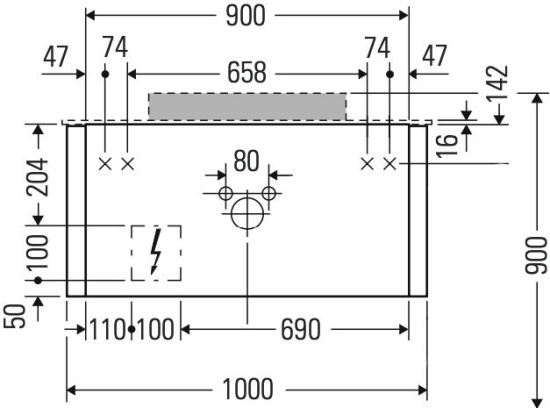 Тумба с раковиной Duravit Happy D.2 Plus 100 графит суперматовый
