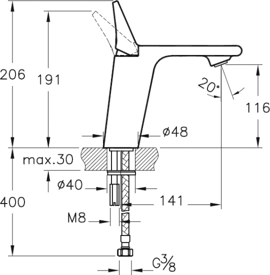Смеситель для раковины VitrA Memoria A42329