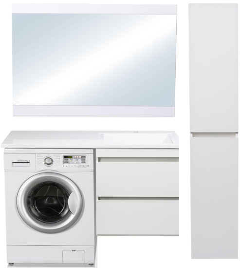 Мебель для ванной Style Line Даллас 120 Люкс Plus подвесная, белая, эмаль