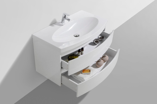 Тумба с раковиной BelBagno Prospero 92 bianco lucido