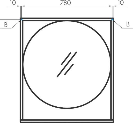 Зеркало Aquaton Лофт Фабрик 80 дуб кантри
